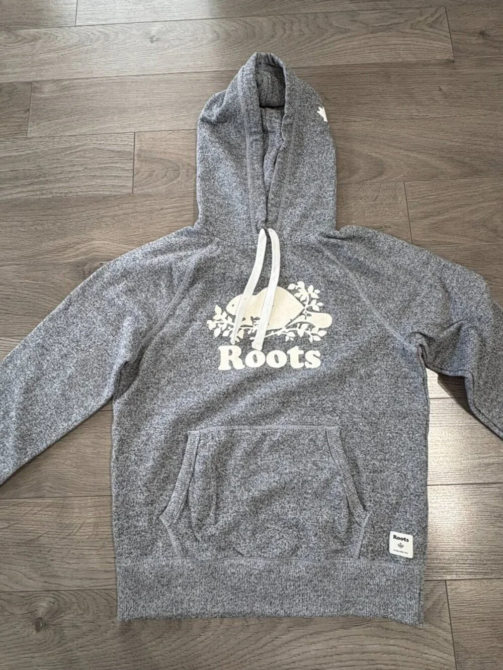 Ladies Roots Heather Gray Logo Hoodie – Size Small – Great Condition - Picture 2 of 13